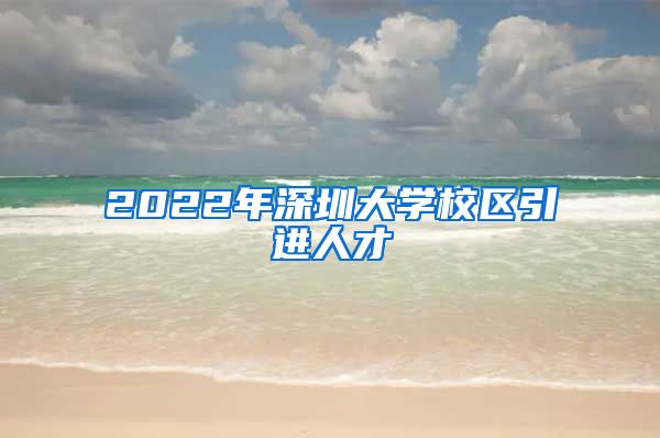 2022年深圳大学校区引进人才