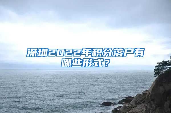 深圳2022年积分落户有哪些形式？