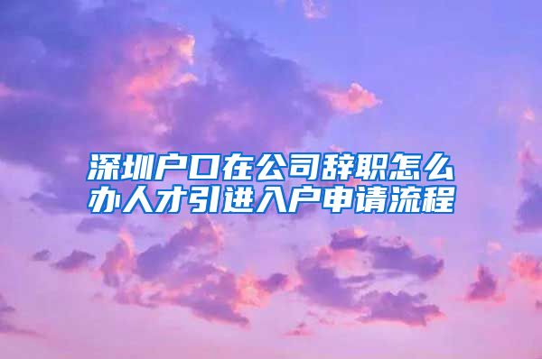 深圳户口在公司辞职怎么办人才引进入户申请流程