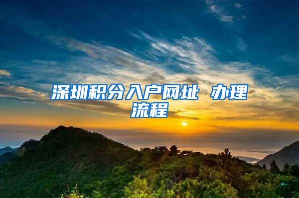 深圳积分入户网址 办理流程