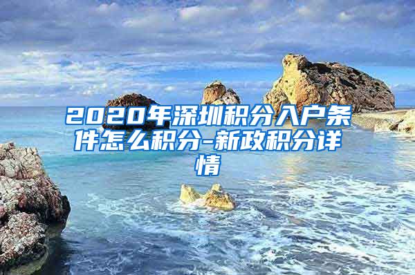 2020年深圳积分入户条件怎么积分-新政积分详情