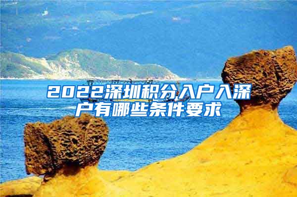 2022深圳积分入户入深户有哪些条件要求