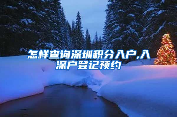 怎样查询深圳积分入户,入深户登记预约