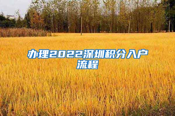 办理2022深圳积分入户流程