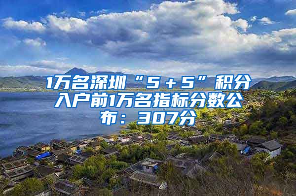 1万名深圳“5＋5”积分入户前1万名指标分数公布：307分