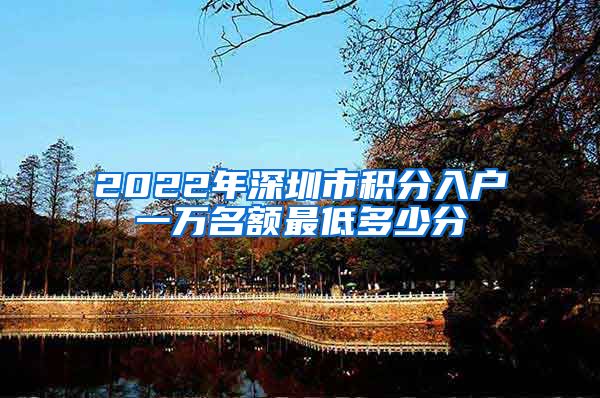 2022年深圳市积分入户一万名额最低多少分