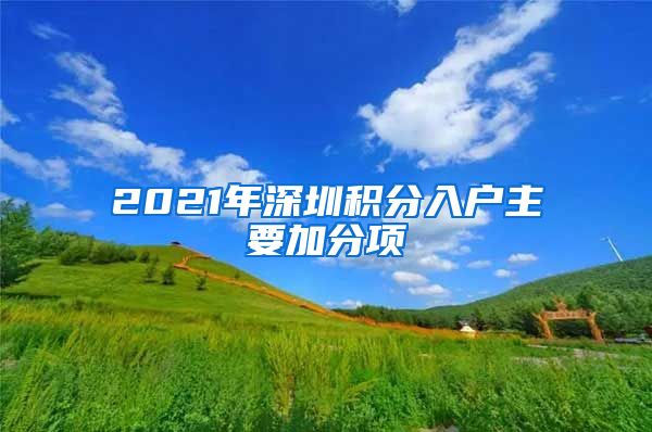 2021年深圳积分入户主要加分项