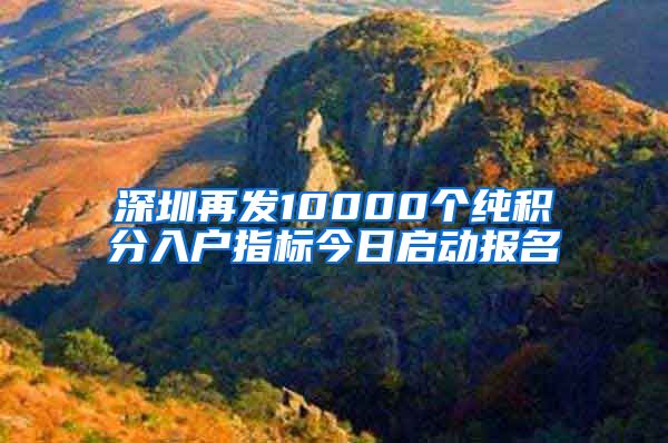 深圳再发10000个纯积分入户指标今日启动报名