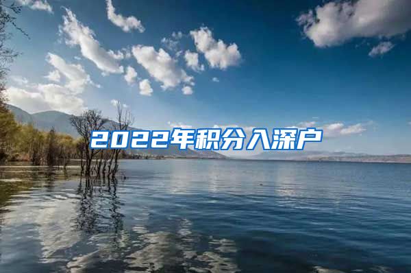 2022年积分入深户