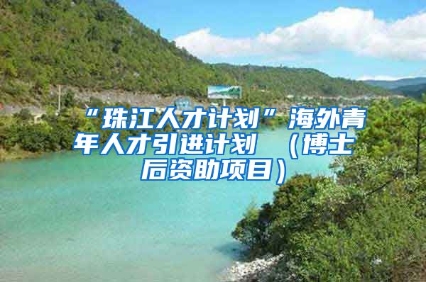 “珠江人才计划”海外青年人才引进计划 （博士后资助项目）