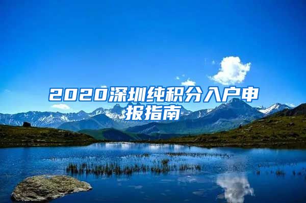 2020深圳纯积分入户申报指南