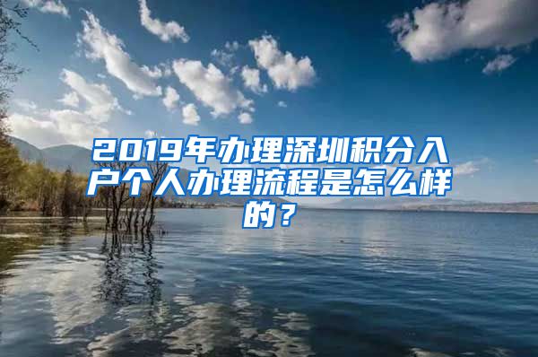 2019年办理深圳积分入户个人办理流程是怎么样的？