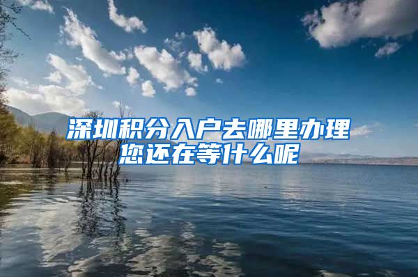 深圳积分入户去哪里办理您还在等什么呢