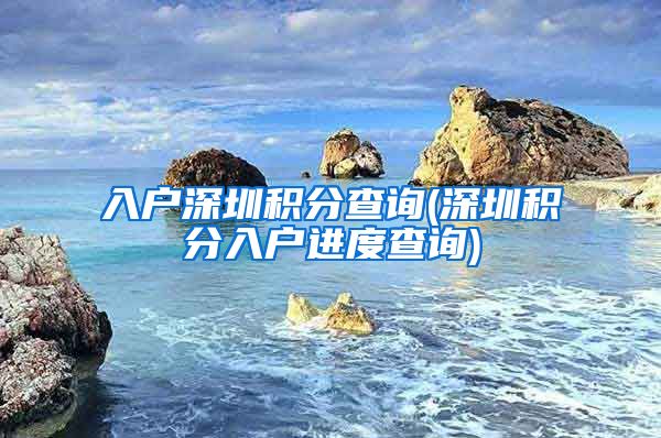 入户深圳积分查询(深圳积分入户进度查询)