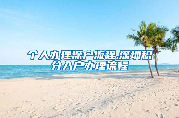 个人办理深户流程,深圳积分入户办理流程