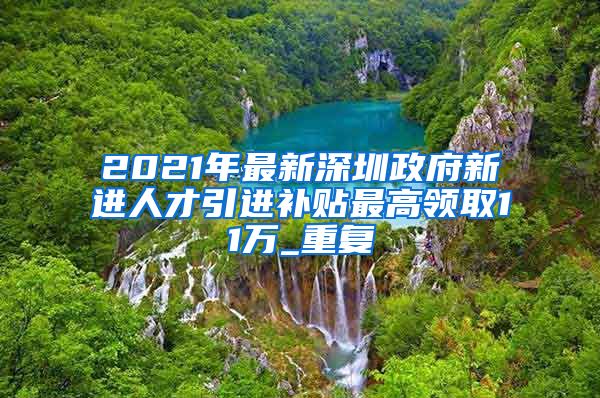 2021年最新深圳政府新进人才引进补贴最高领取11万_重复