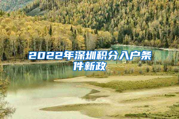 2022年深圳积分入户条件新政