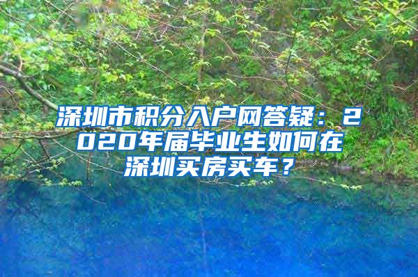 深圳市积分入户网答疑：2020年届毕业生如何在深圳买房买车？