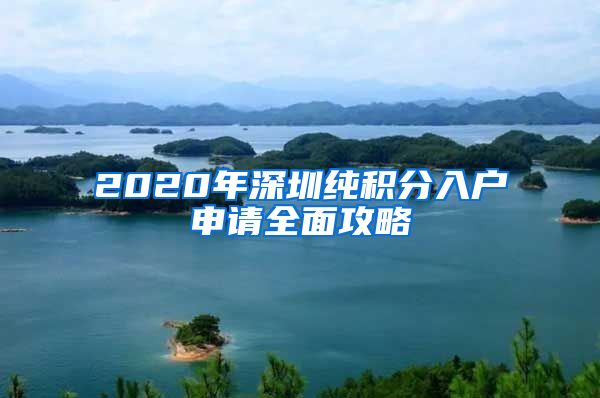 2020年深圳纯积分入户申请全面攻略