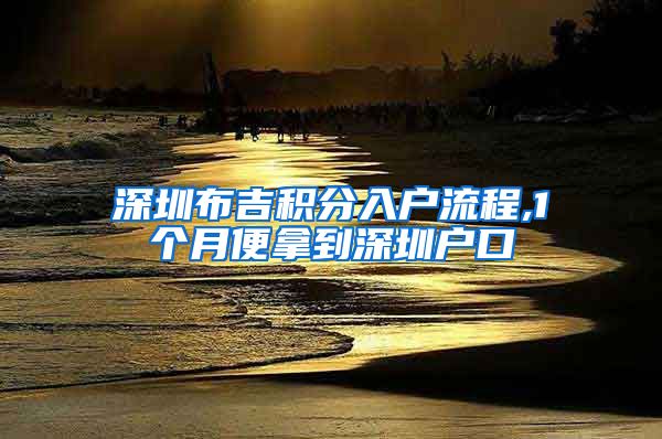 深圳布吉积分入户流程,1个月便拿到深圳户口