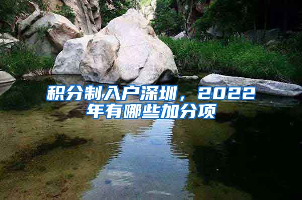 积分制入户深圳，2022年有哪些加分项