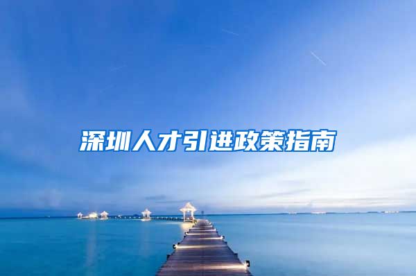 深圳人才引进政策指南