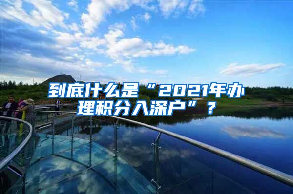 到底什么是“2021年办理积分入深户”？