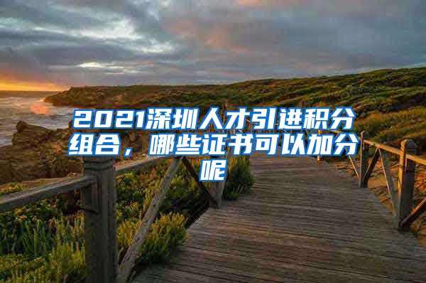 2021深圳人才引进积分组合，哪些证书可以加分呢