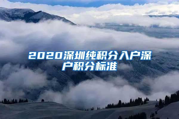 2020深圳纯积分入户深户积分标准