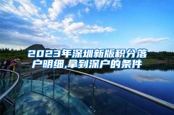 2023年深圳新版积分落户明细,拿到深户的条件