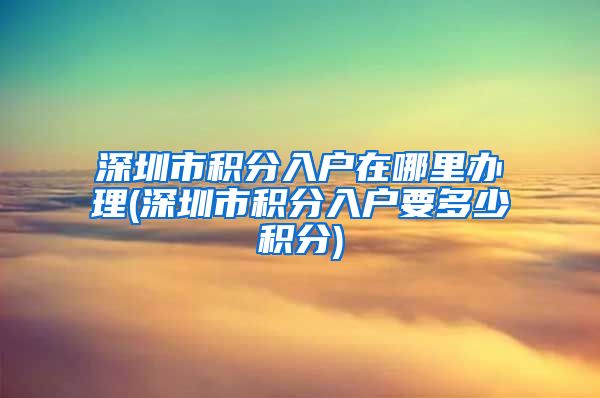 深圳市积分入户在哪里办理(深圳市积分入户要多少积分)