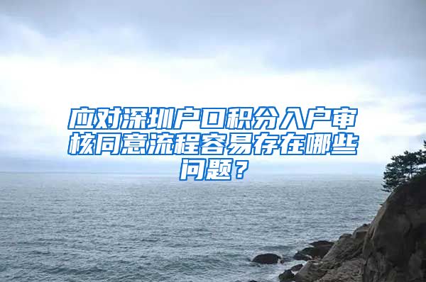 应对深圳户口积分入户审核同意流程容易存在哪些问题？