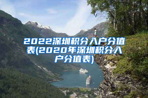 2022深圳积分入户分值表(2020年深圳积分入户分值表)