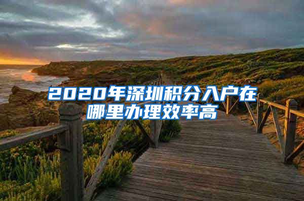 2020年深圳积分入户在哪里办理效率高