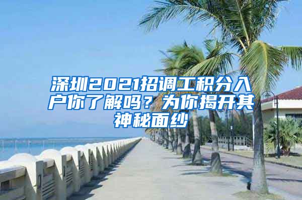 深圳2021招调工积分入户你了解吗？为你揭开其神秘面纱