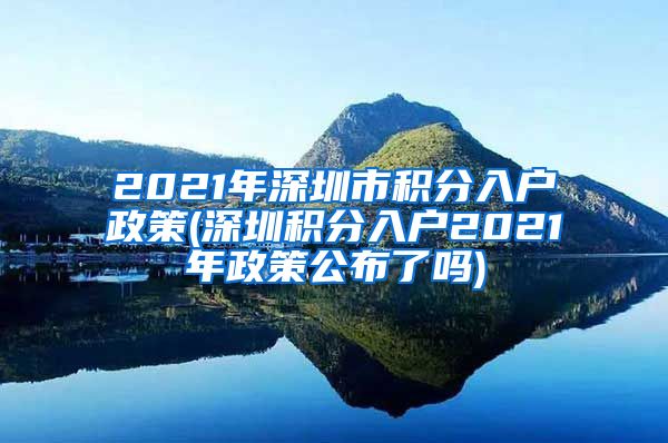 2021年深圳市积分入户政策(深圳积分入户2021年政策公布了吗)