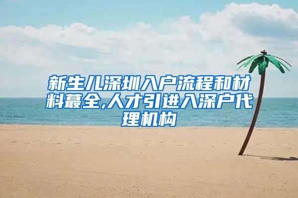 新生儿深圳入户流程和材料蕞全,人才引进入深户代理机构