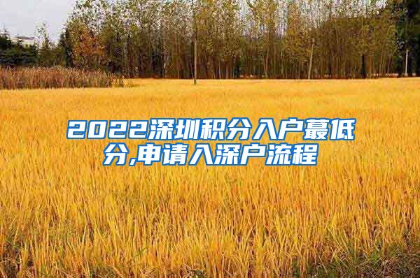 2022深圳积分入户蕞低分,申请入深户流程