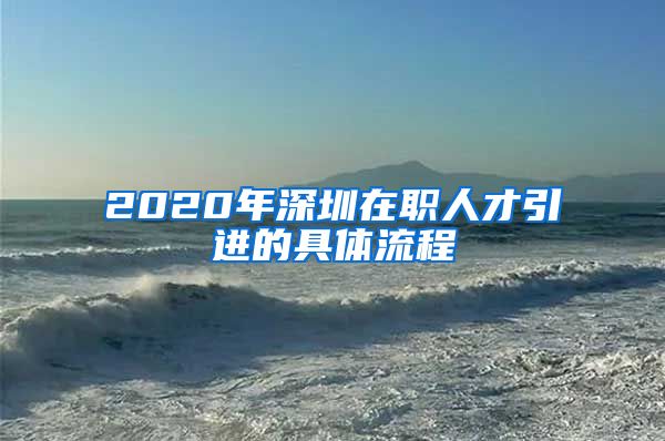 2020年深圳在职人才引进的具体流程