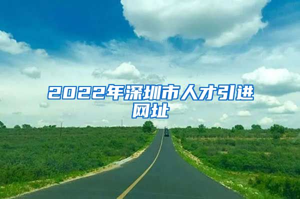 2022年深圳市人才引进网址