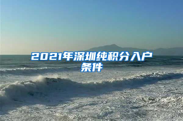 2021年深圳纯积分入户条件