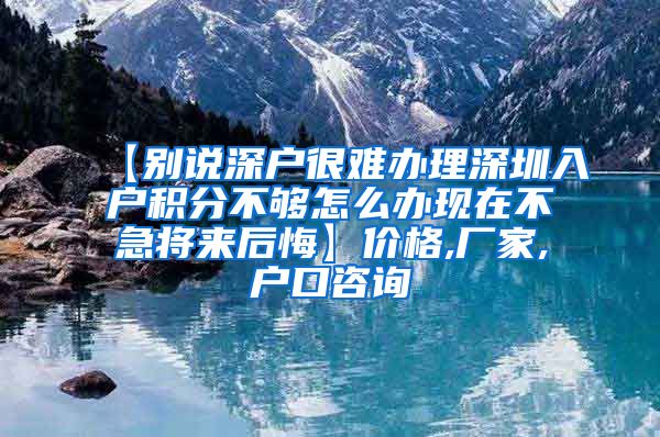 【别说深户很难办理深圳入户积分不够怎么办现在不急将来后悔】价格,厂家,户口咨询