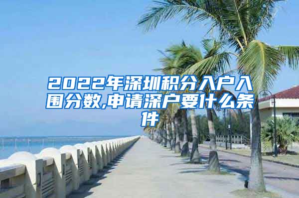 2022年深圳积分入户入围分数,申请深户要什么条件