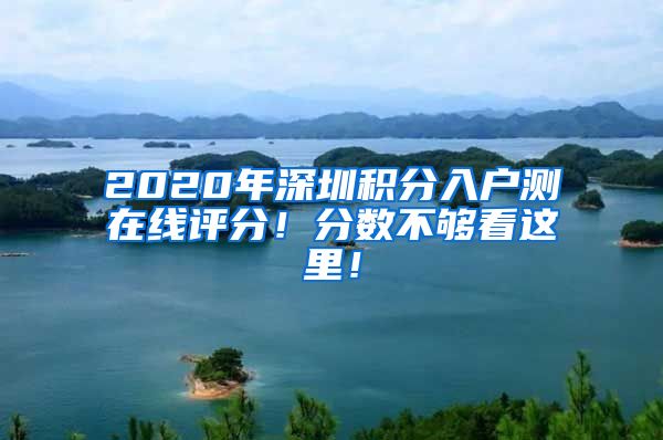 2020年深圳积分入户测在线评分！分数不够看这里！