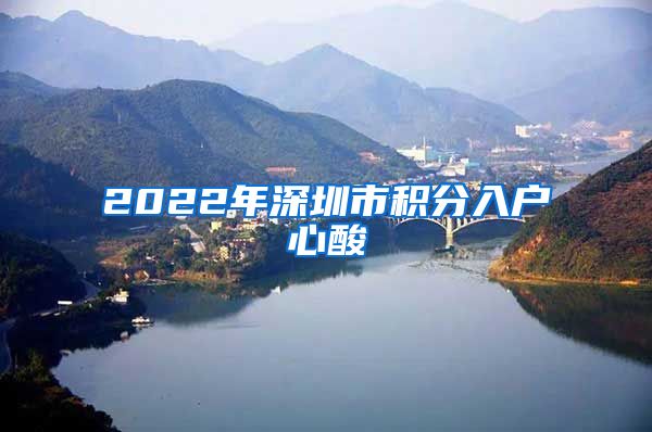 2022年深圳市积分入户心酸