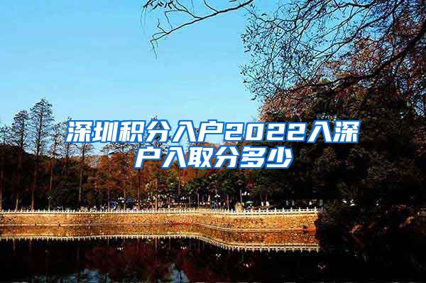 深圳积分入户2022入深户入取分多少