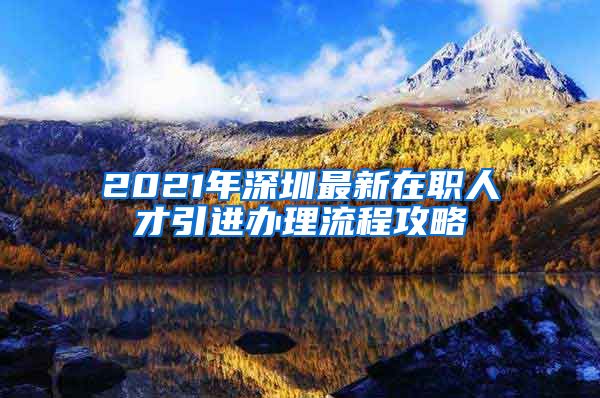 2021年深圳最新在职人才引进办理流程攻略②