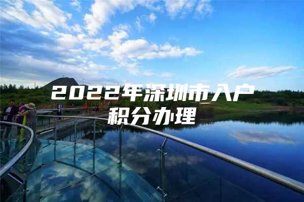 2022年深圳市入户积分办理