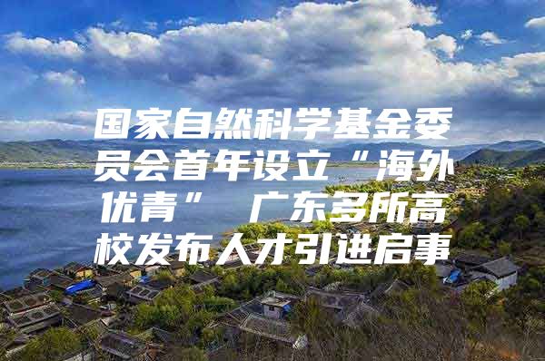 国家自然科学基金委员会首年设立“海外优青” 广东多所高校发布人才引进启事