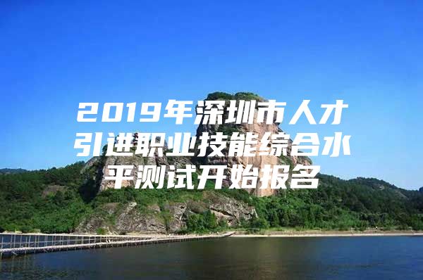 2019年深圳市人才引进职业技能综合水平测试开始报名